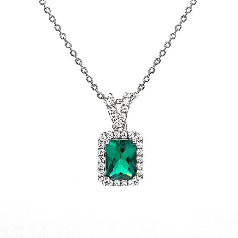 Emerald Clavicle Necklace For Women - Trendha