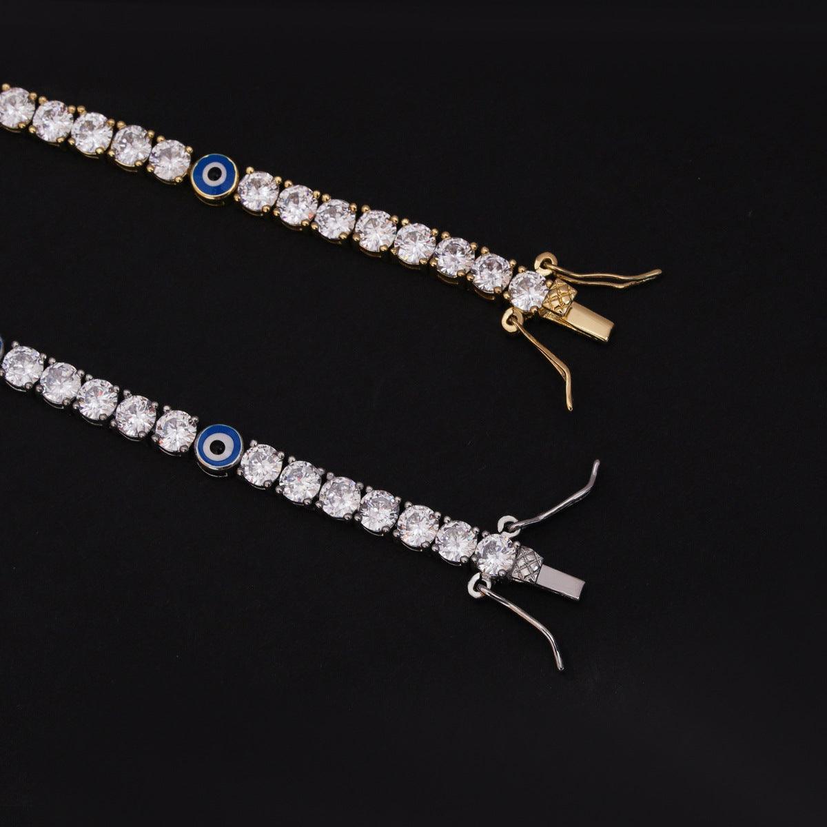 European And American Jewelry Tennis Chain Hip-hop Personality Bracelet - Trendha
