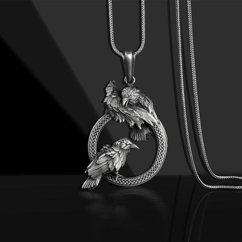 European And American Retro Men's Tide Necklace Bird's Nest Pendant Necklace - Trendha