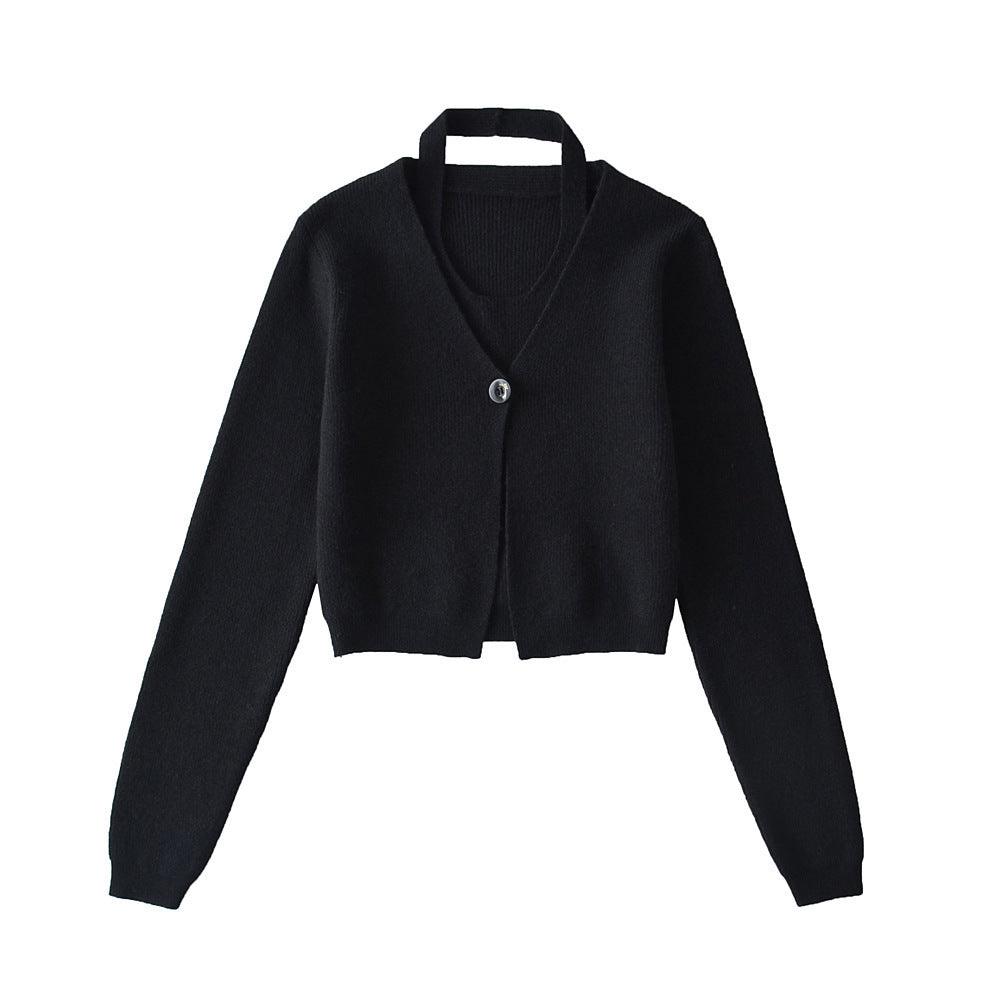 European And American Short Neck Knitting Vest Fashion Suit - Trendha