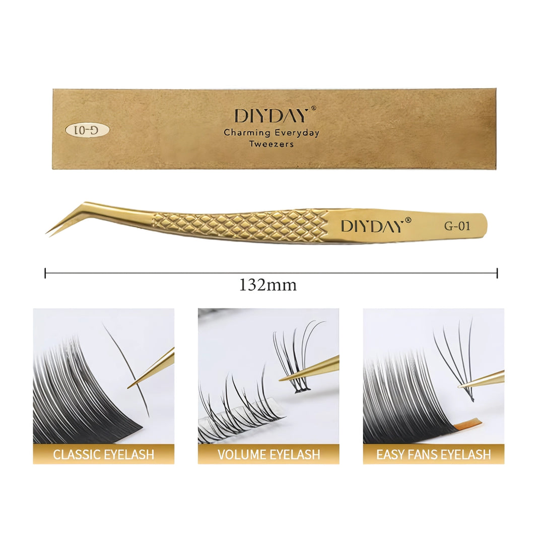 Precision Anti-slip Eyelash Extension Tweezers