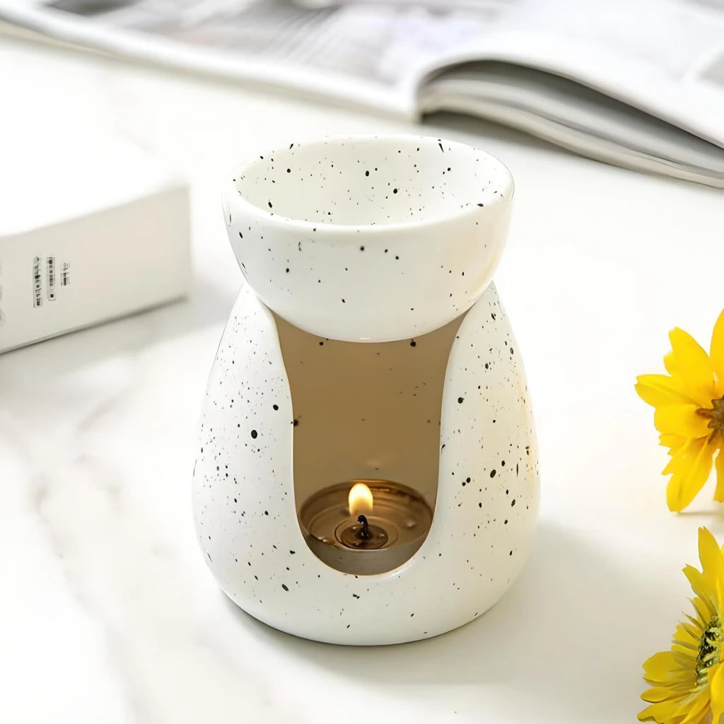 Nordic Style White Porcelain Essential Oil Burner