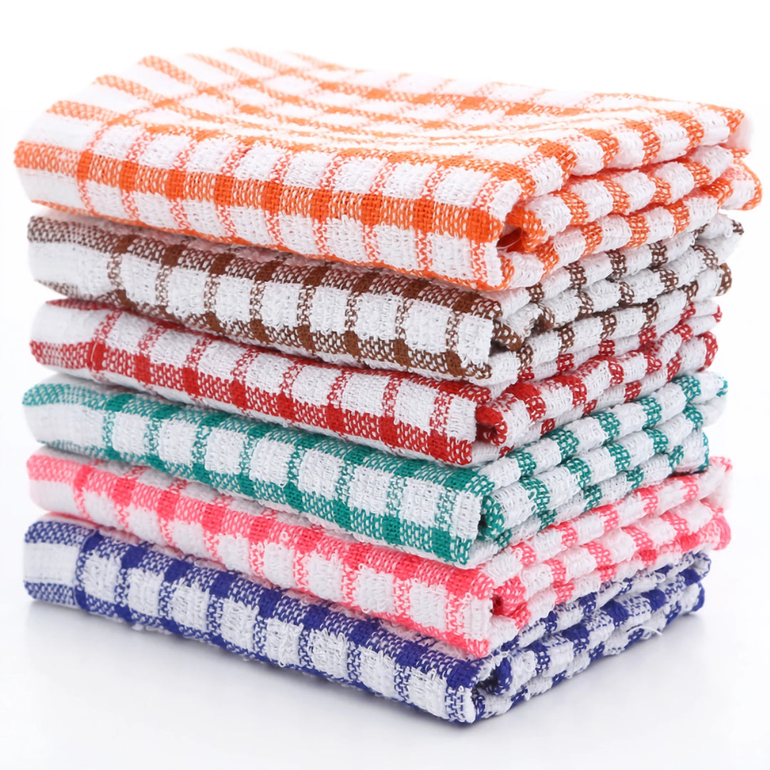 Cotton Kitchen Tea Towels - Absorbent & Lint-Free Dish Towels