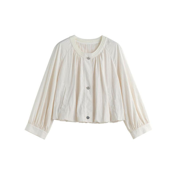 Elegant French Style Commuting Pleated Jacket for Women