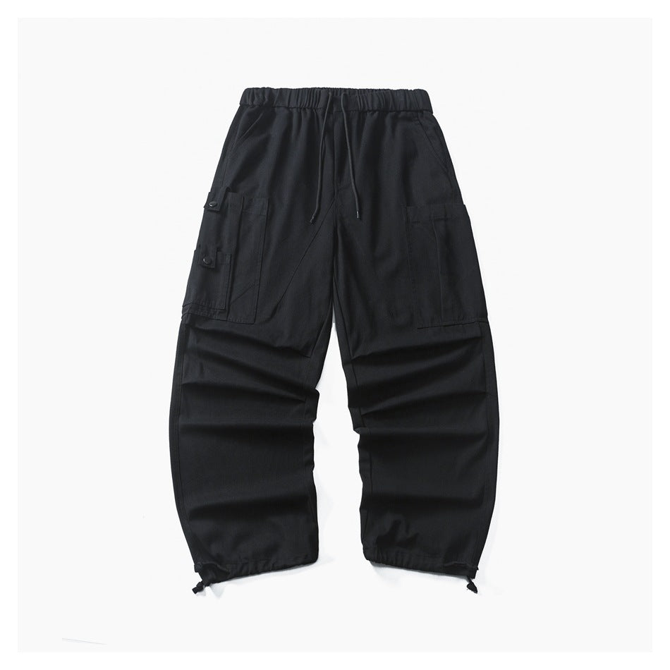 Fashion Drawstring Baggy Straight Trousers Male