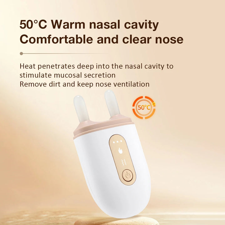 Electric Nose Lifting and Facial Massage Tool with Vibration and Hot Compress