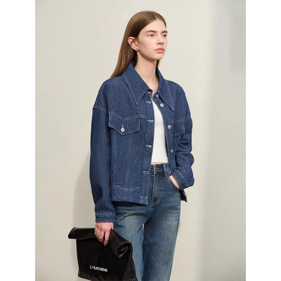 Minimalist Denim Coat - Short Loose Autumn Jacket