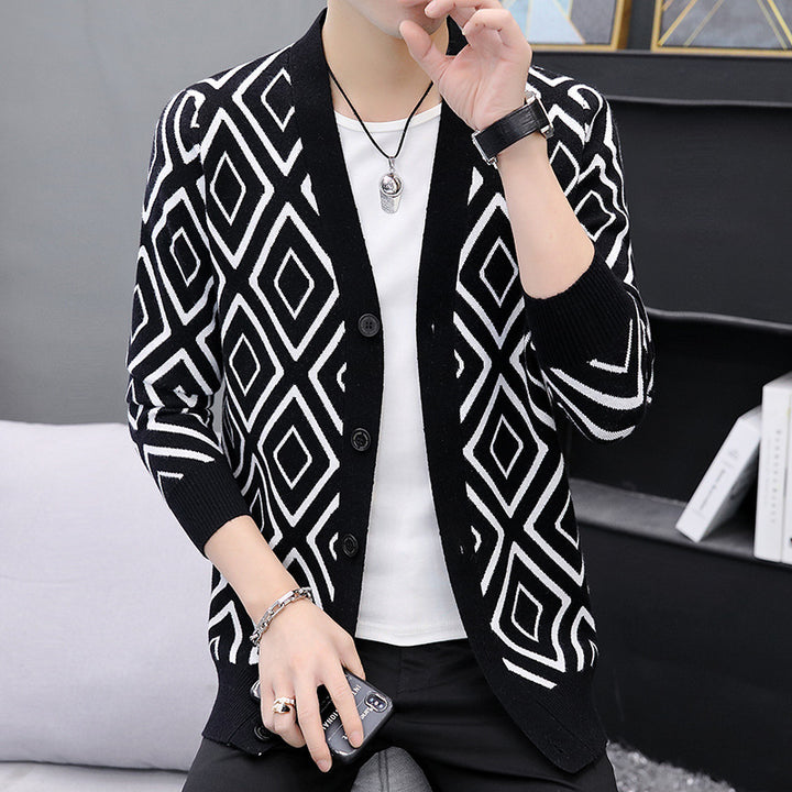 European Goods High-end Knitted Cardigan Sweater For Men