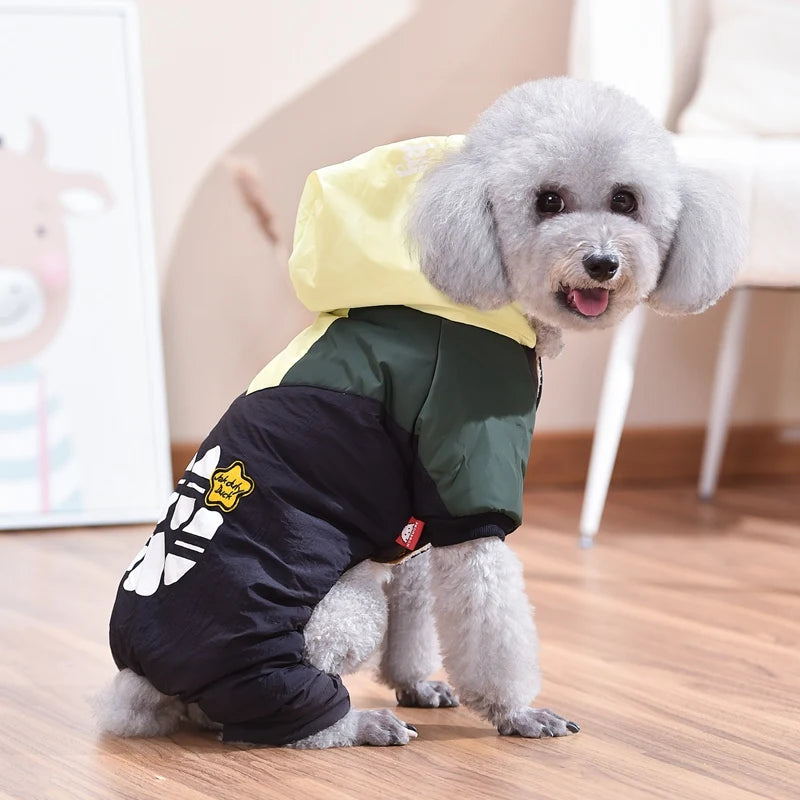 Warm Windproof Dog Jacket Overalls - Winter Romper