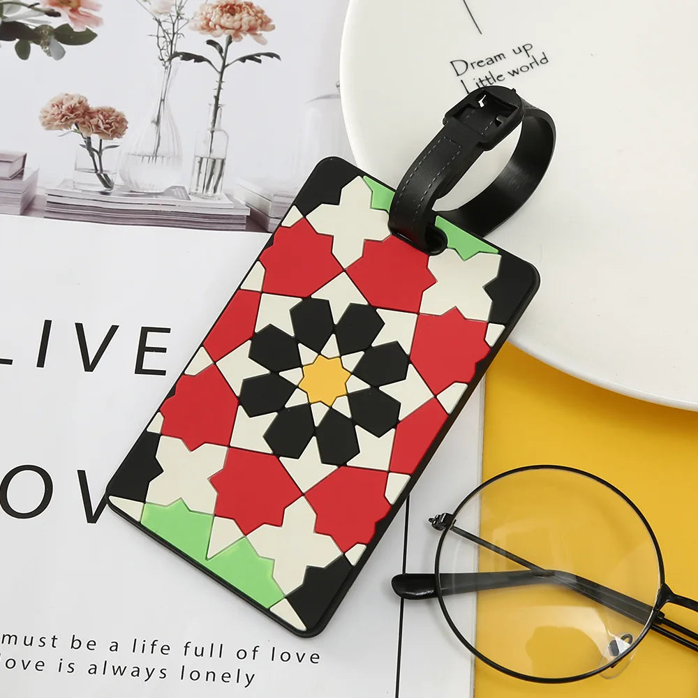 Geometric Soft Silicone Luggage Tags