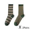 Color: Checkered print and pied-de-poule