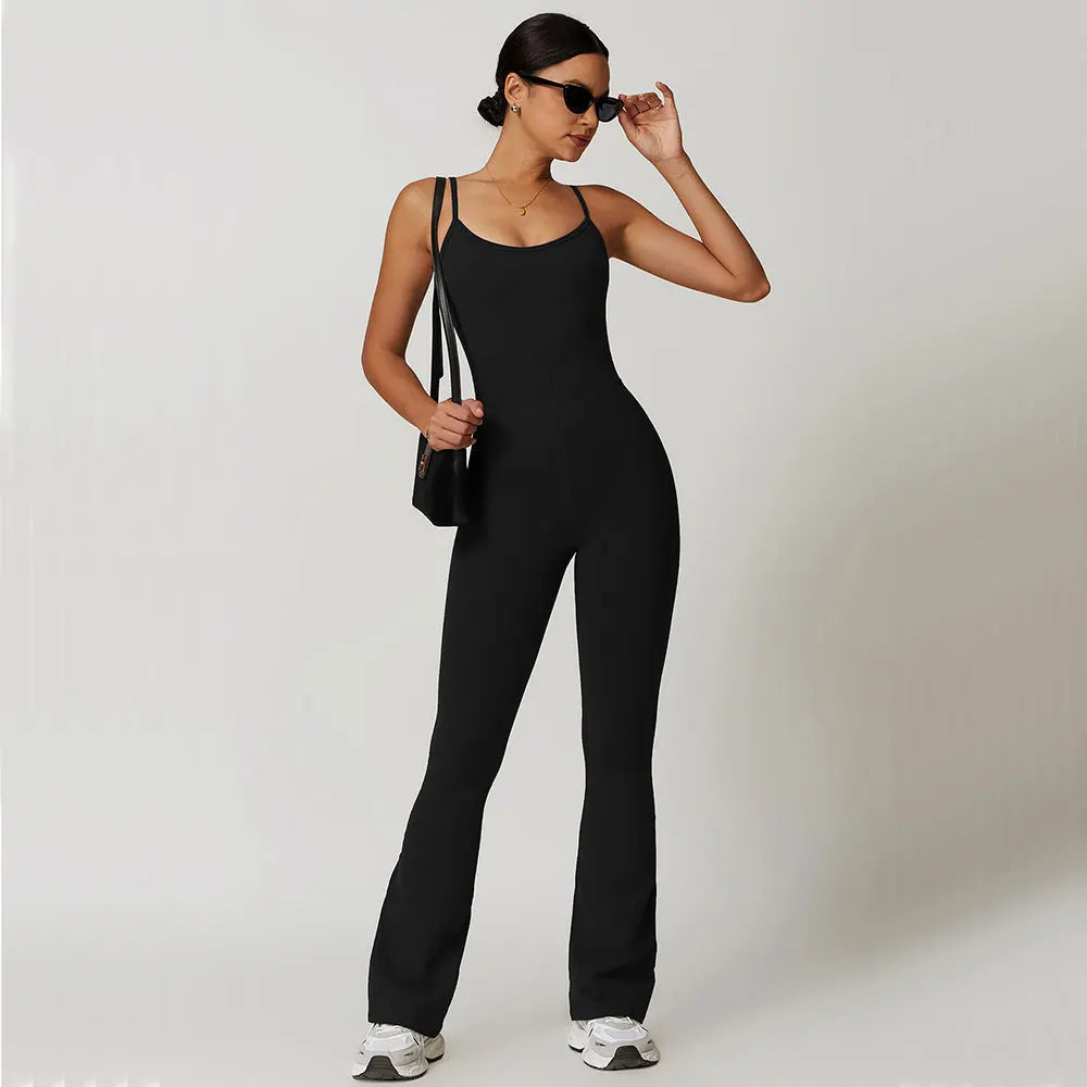 Women's Stretch Gym Jumpsuit