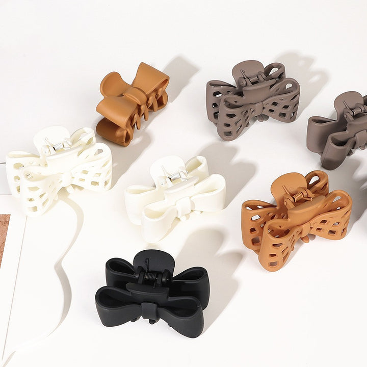 Striped Bow Tie Hairpin Barrettes