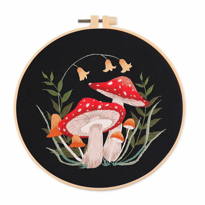 Mushroom Embroidery Kit for Beginners