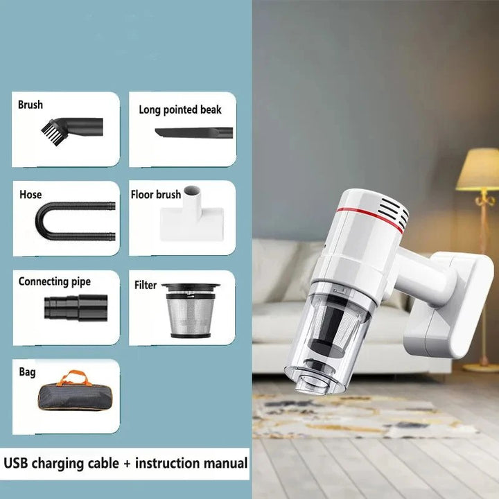 Portable Handheld Wireless Vacuum Cleaner with Strong Suction for Home and Car