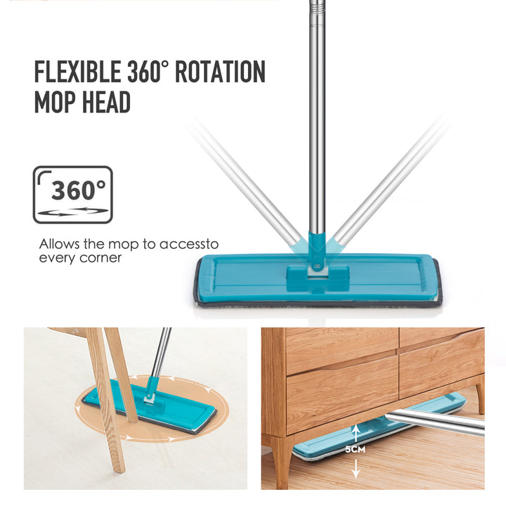 Flat Squeeze Mop with Spin Bucket