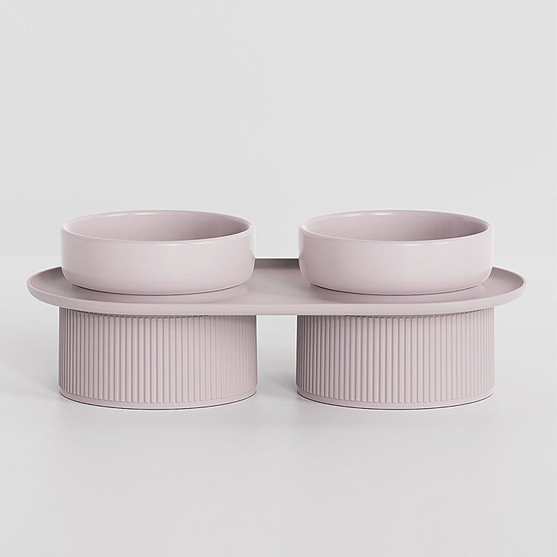 Elevated Ceramic Pet Bowls with Stand for Dogs & Cats