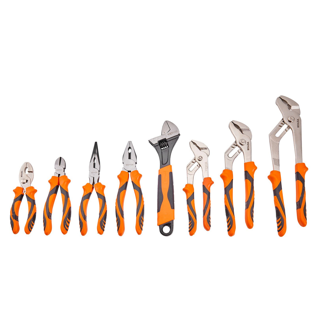 8-Piece High Carbon Steel Pliers Set with Tool Bag