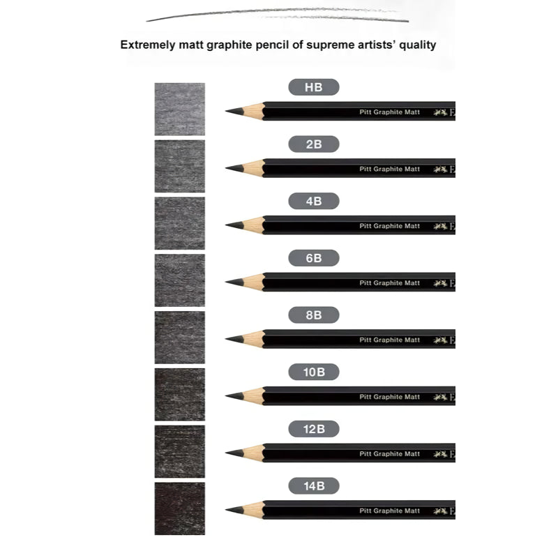 8-Piece Graphite Pencil Set for Artists