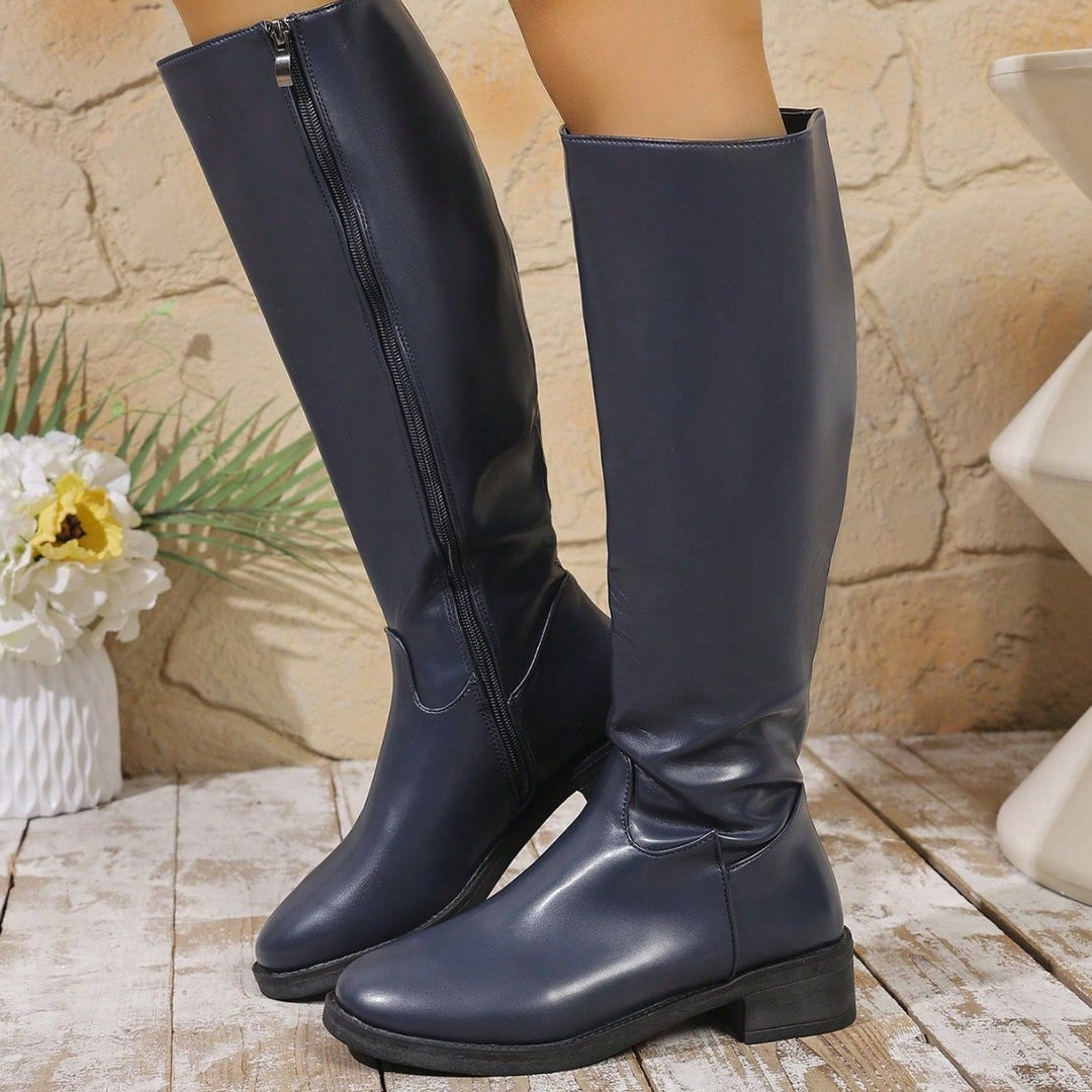 Plus Size Below The Knee High-top Boots