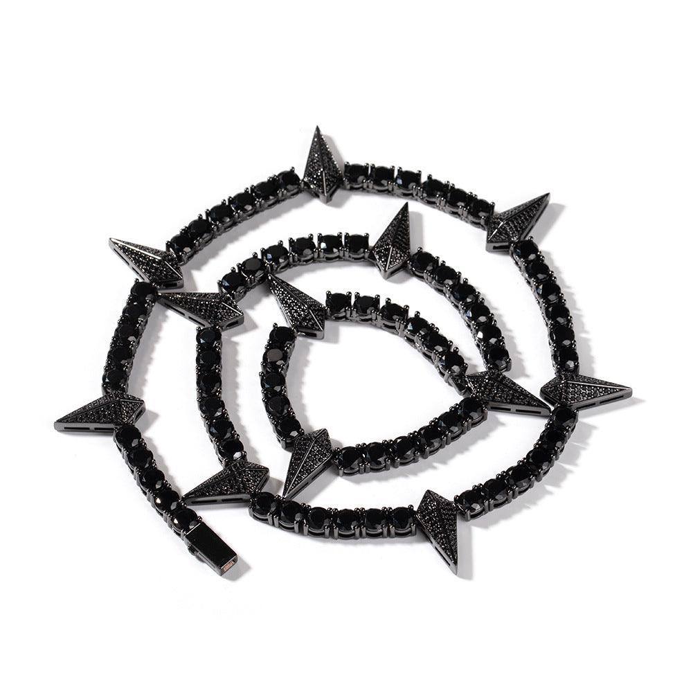 Fashion Men's Minority Design Sense Zircon Necklace Fashion Accessories - Trendha