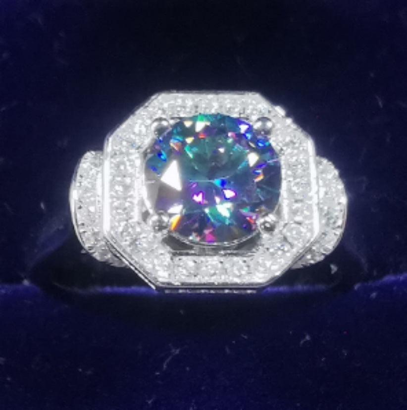 Fashion Moissanite Four Claw Square Ring - Trendha