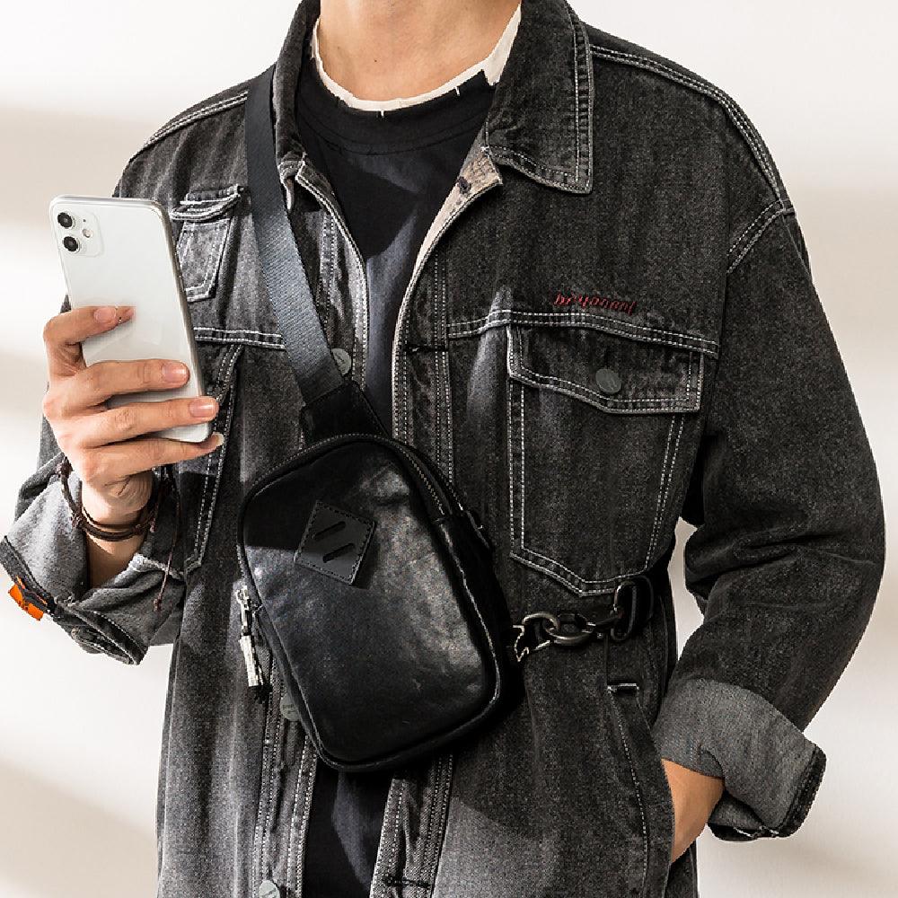 Fashion New Leather Men's Chest Bag - Trendha