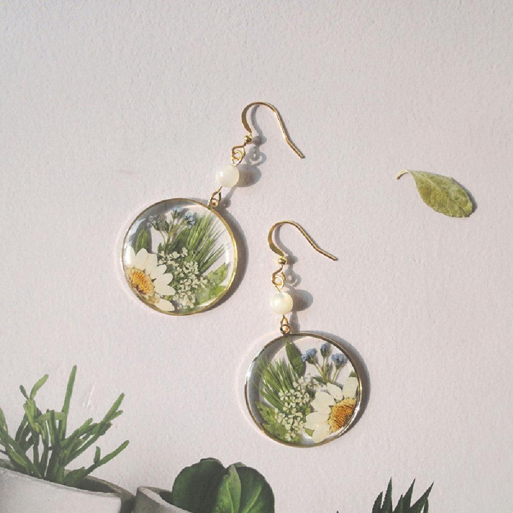 Fashion Resin Natural Plant Earrings - Trendha