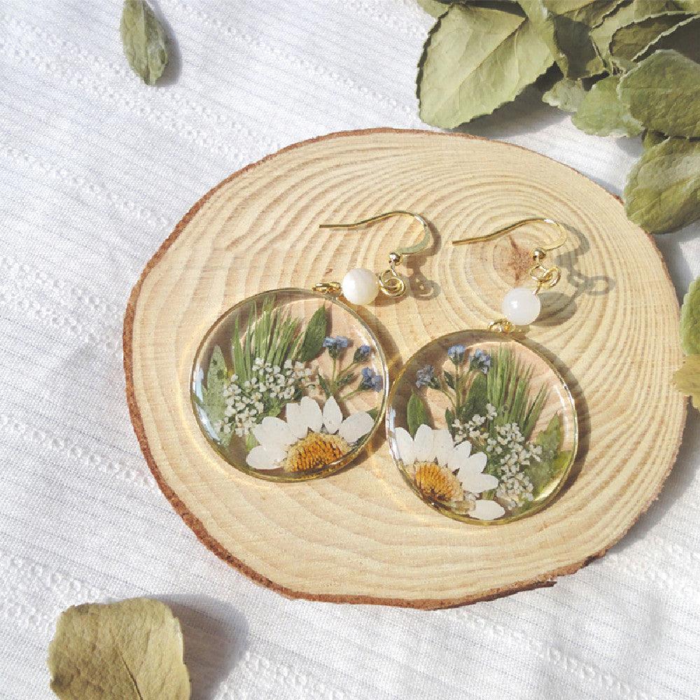 Fashion Resin Natural Plant Earrings - Trendha