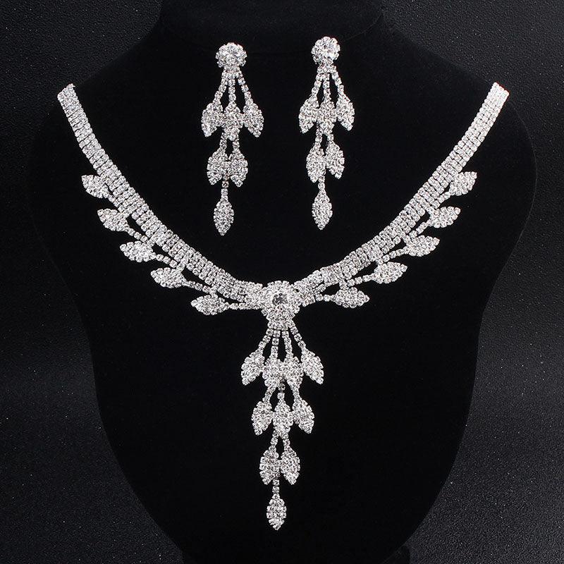 Fashion Rhinestone Jewelry Set Women's Handmade - Trendha