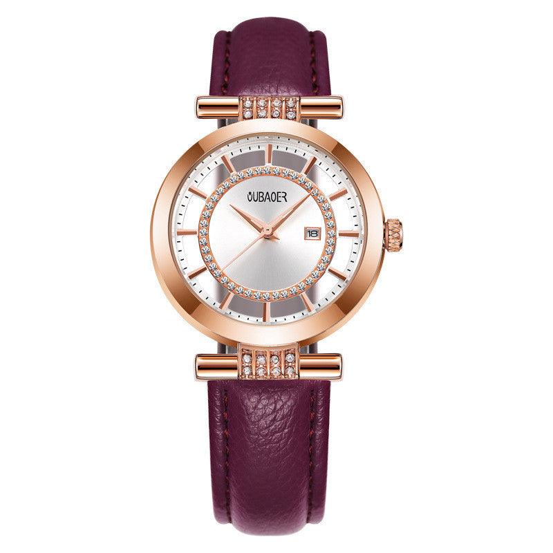 Fashion Rhinestone Personalized Hollow Watch - Trendha