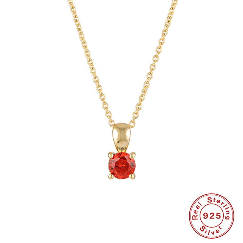 Fashion Sterling Silver Simple Personality Month Necklace - Trendha