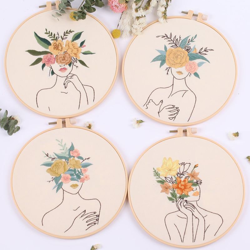 Embroidery Kit for Beginners with Patterns and Instructions