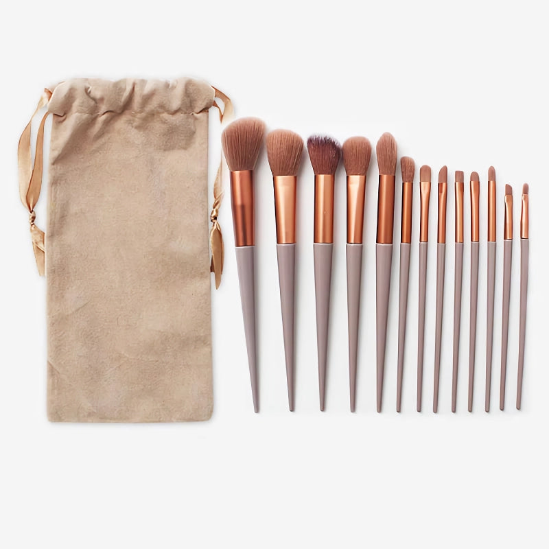 13-Piece Fluffy Soft Makeup Brush Set for Foundation, Blush, Eyeshadow