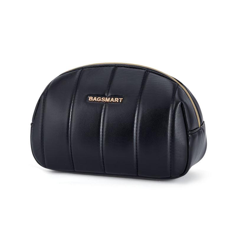 Elegant PU Leather Makeup Bag Travel Toiletry Organizer