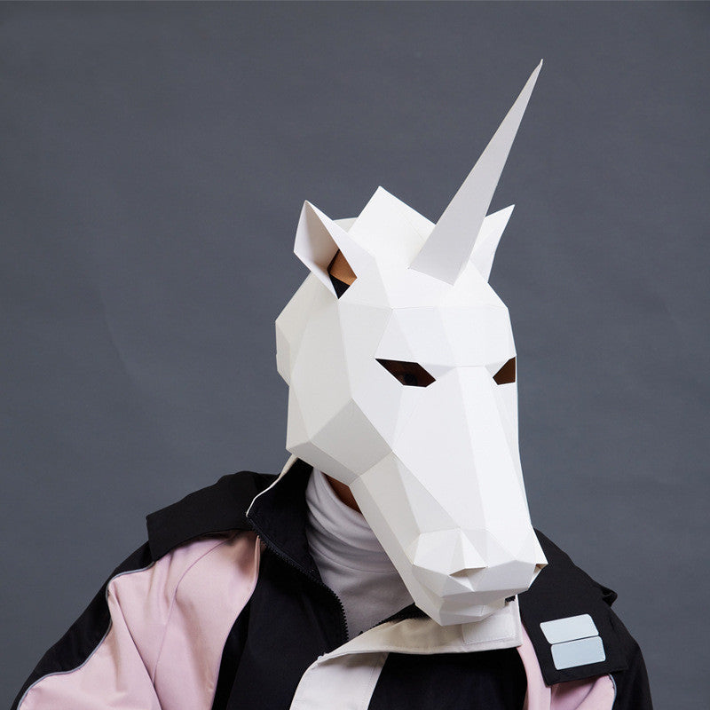 Tibetan Antelope Creative Paper Film Headgear Cool Student Idiy