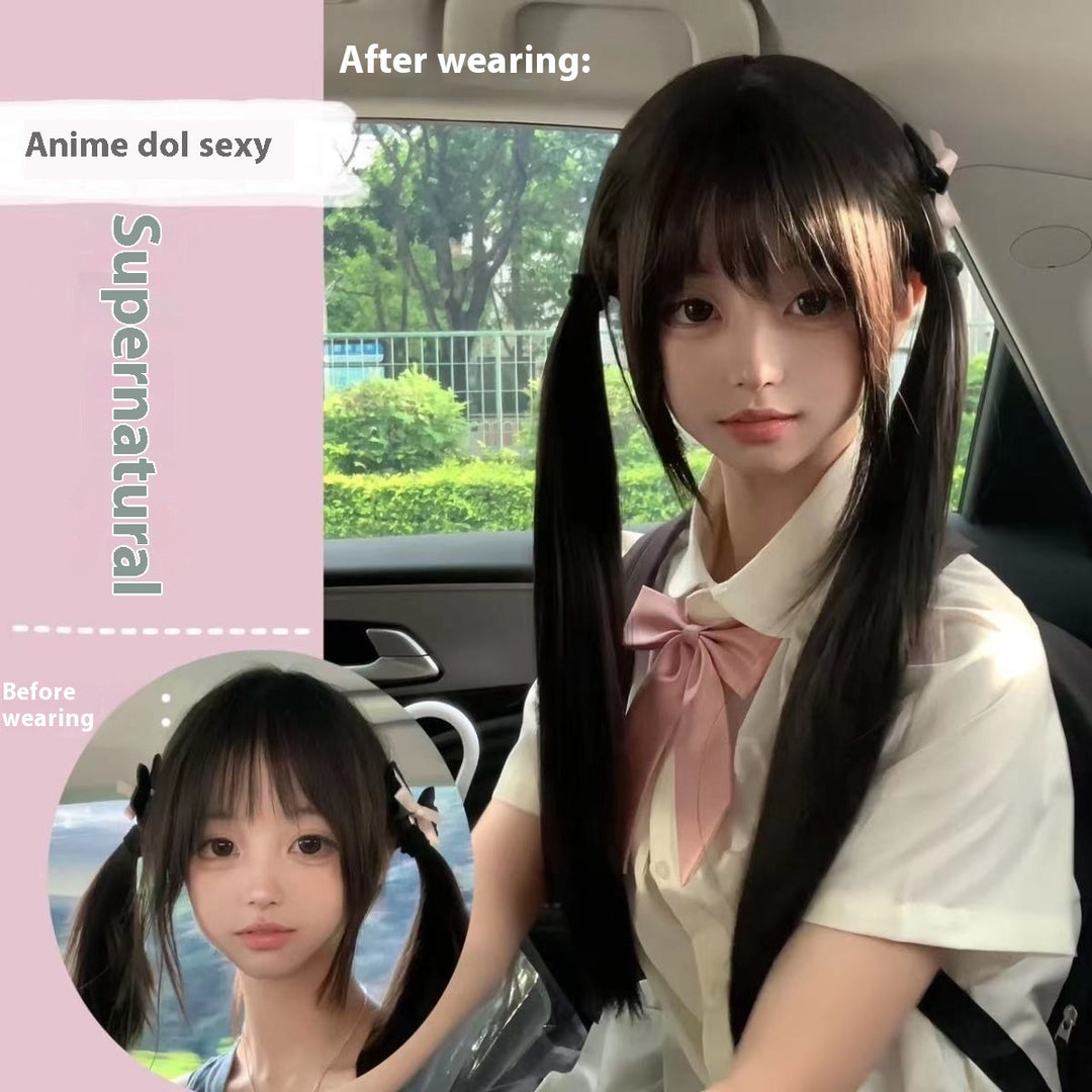 Wig Female Natural Full-head Wig Style Fluffy Long Straight Hair