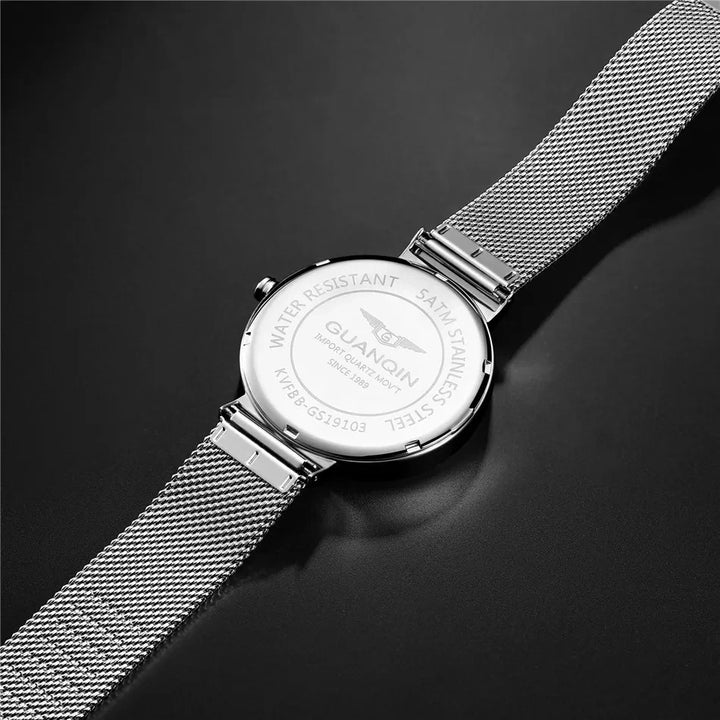 Men's Quartz Watch with Stainless Steel Mesh Band