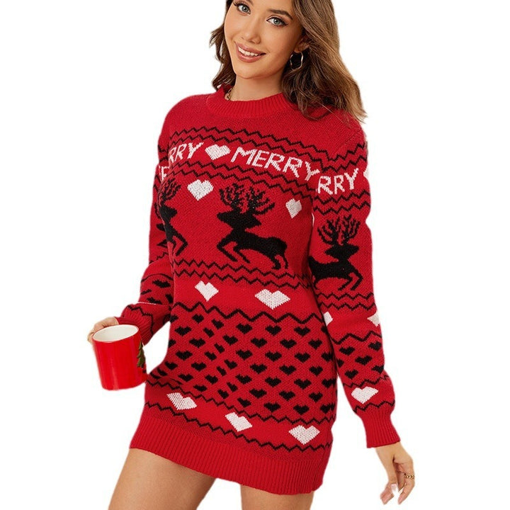 Women's Long Christmas Dress Sweater