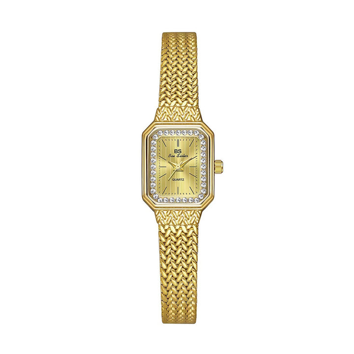 Wheat Table Simple Temperament Small Square Gold Watch