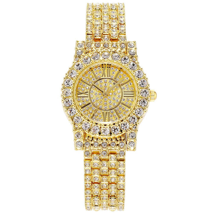 Full Rhinestone Starry Bracelet Waterproof Quartz Watch - Trendha