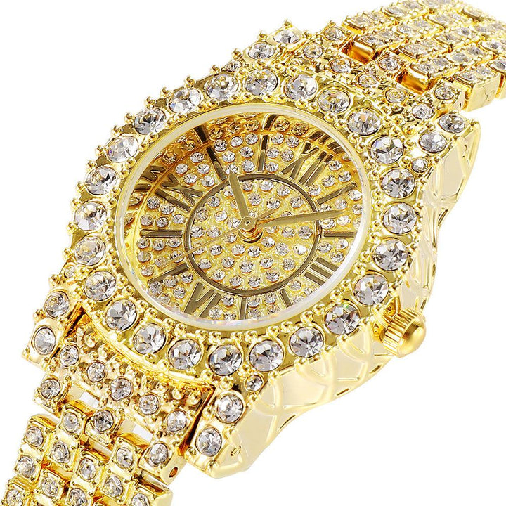 Full Rhinestone Starry Bracelet Waterproof Quartz Watch - Trendha