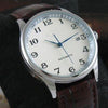 Color: Silver Case White Brown Belt
