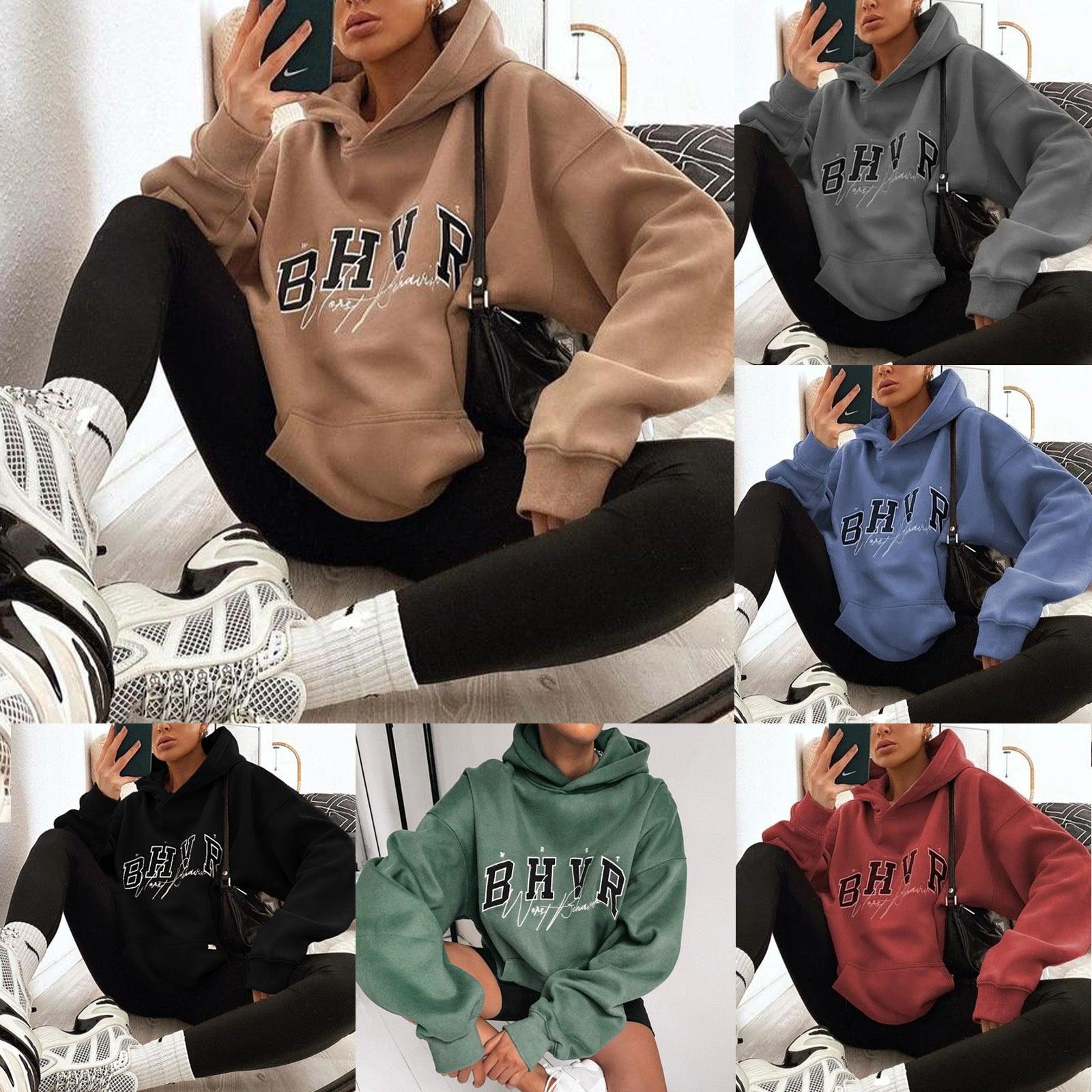 Game Letter Printing Plush Warm Long-sleeved Sweater - Trendha
