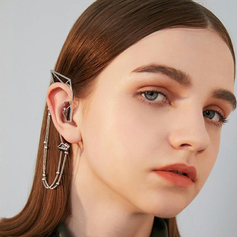 Geometric Element Earhook Temperament Indifferent Niche Design - Trendha