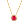 Color: Red corundum necklace