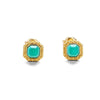 Color: Green chalcedony ear studs