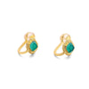 Color: Green chalcedony ear clips