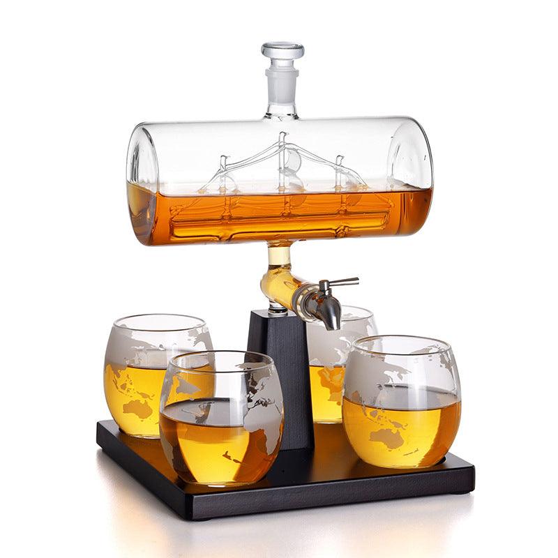 Glass Sailing Wine Bottle Borosilicate Glass Wine Container - Trendha