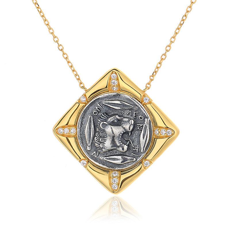 Gold Vintage Coin Sweater Chain - Trendha